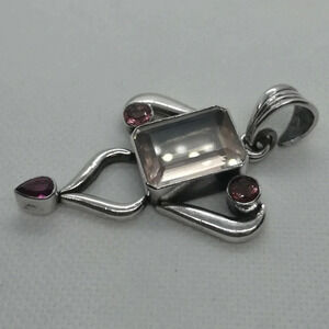 Massive Sterling  garnet pendant